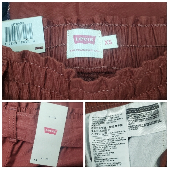 Levi's Jet Set Burnt Orange  Taper Crop Ankle Joggers Pants XS NWT - Picture 9 of 10